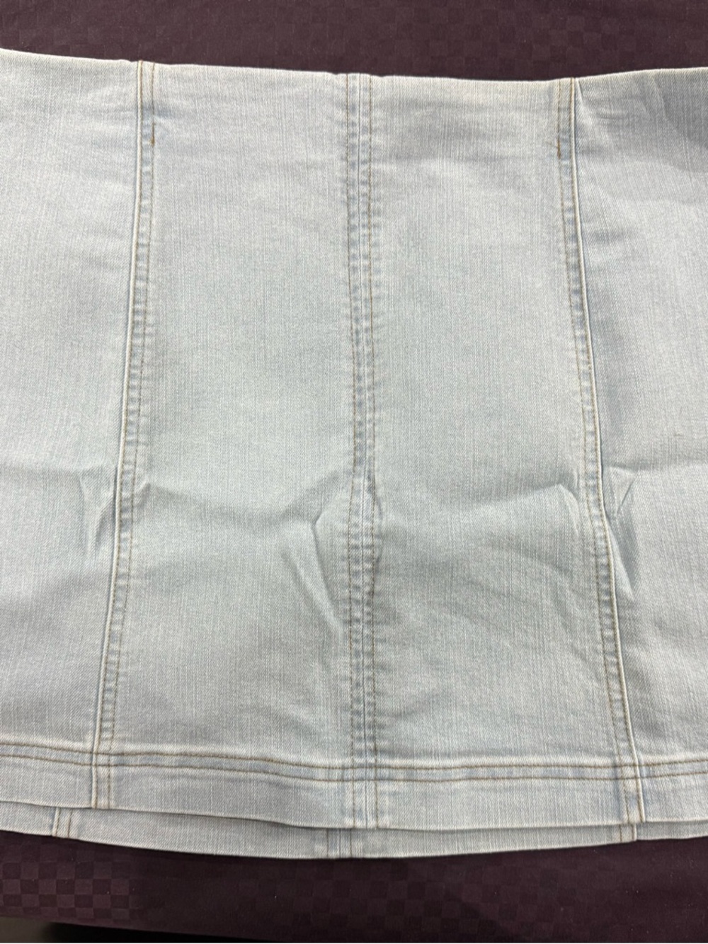 Light Blue Jean mini skirt xl